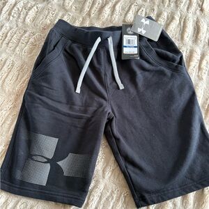 Under Armour Youth  Black Athletic Shorts with Drawstring - Youth xl